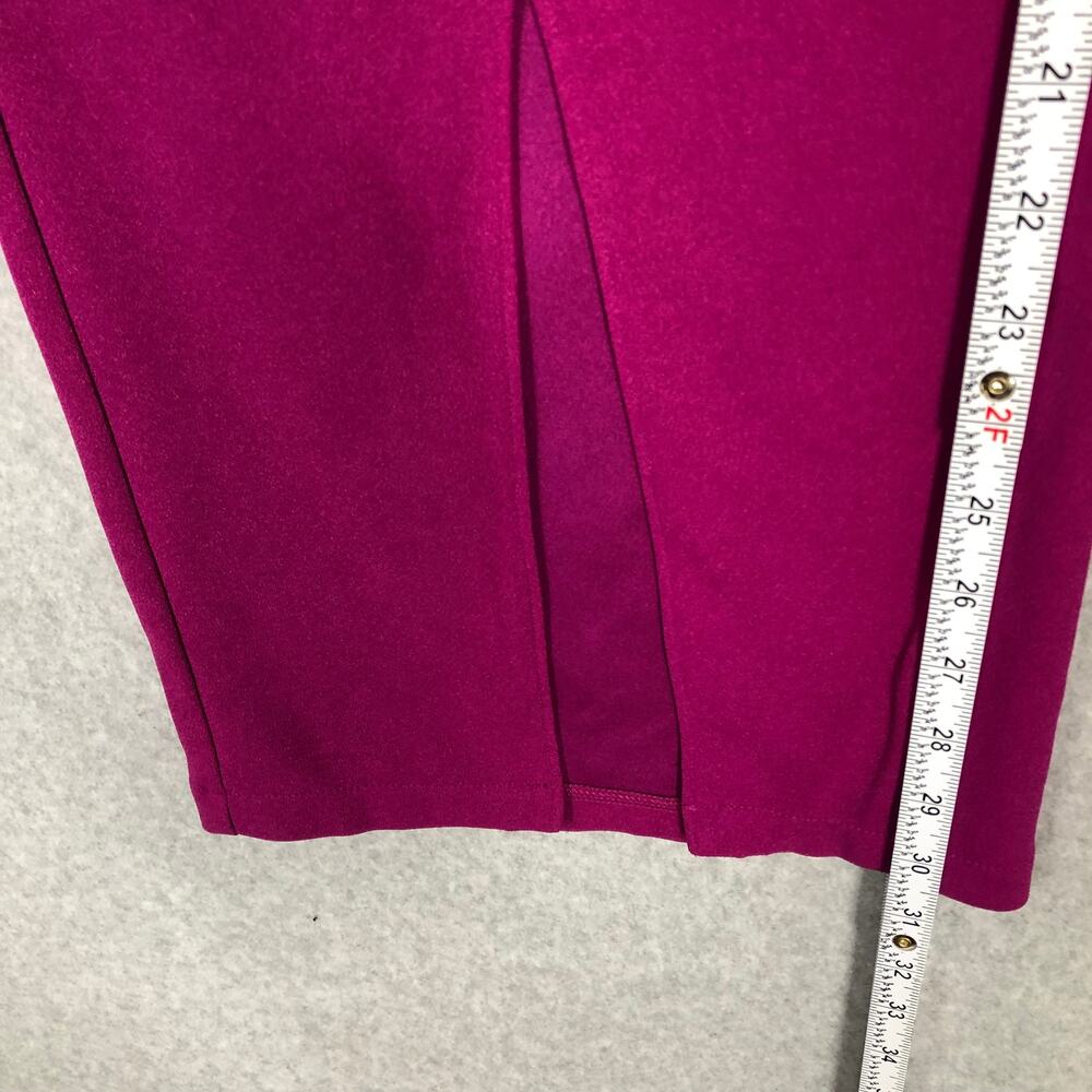 Happily Gray Pants Juniors Size 7 Purple Pink Wide Leg Trouser Pleated Slit Corp - Picture 10 of 10